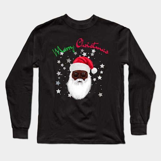 Introducing diversity and inclusion at Christmas, Black Santa, Black culture, Black heritage, Black Pride Long Sleeve T-Shirt by johnnie2749